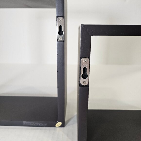 Melannco Set Of Two Floating Wall Cubes Espresso Finish NIB - Picture 7 of 13